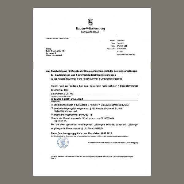 cato Steuerschuldnerschaft 2026